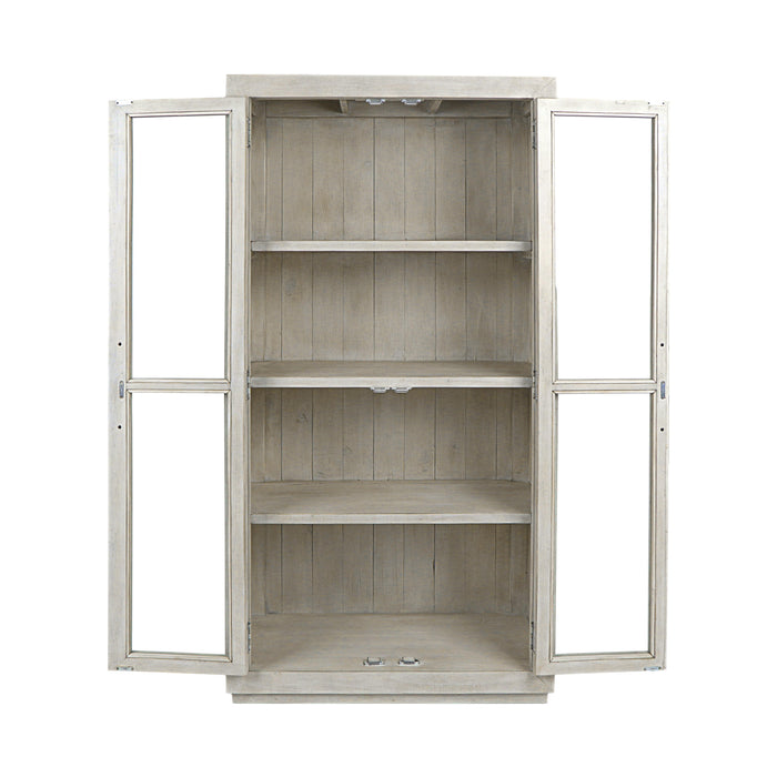 Kosas Home - Caleb Reclaimed - Pine Display Cabinet in Ivory - 52004096 - GreatFurnitureDeal