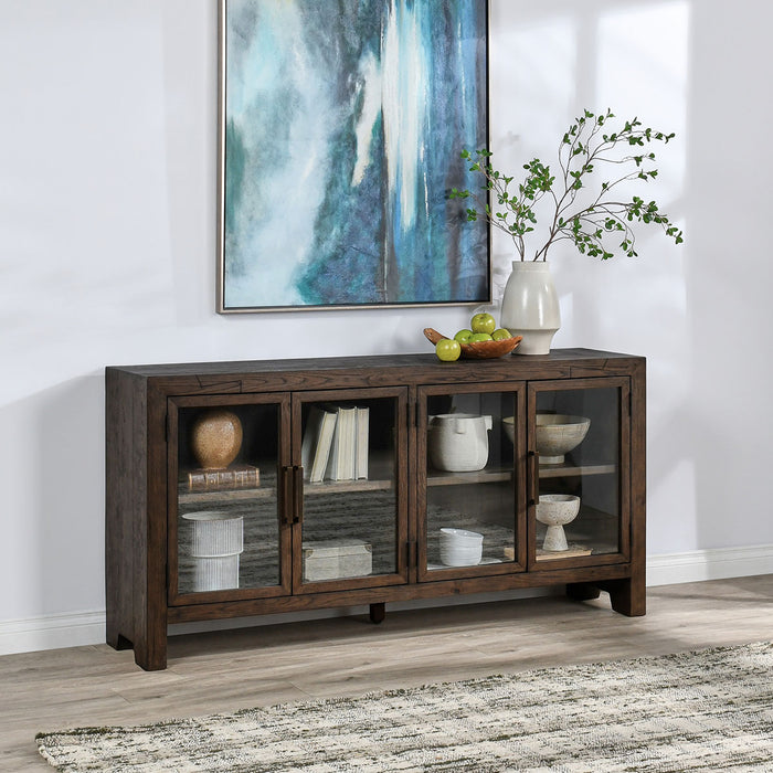 Classic Home Furniture - Troy Reclaimed Oak 4Dr Buffet Suede Brown - 52004124