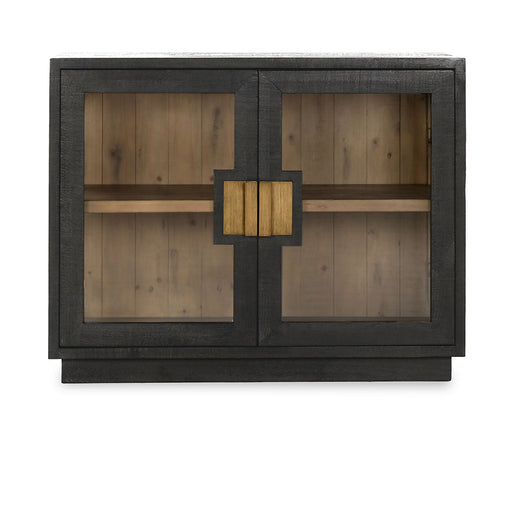 Classic Home - Larson Reclaimed Pine 2Dr Cabinet Antique Black - 52004148 - GreatFurnitureDeal