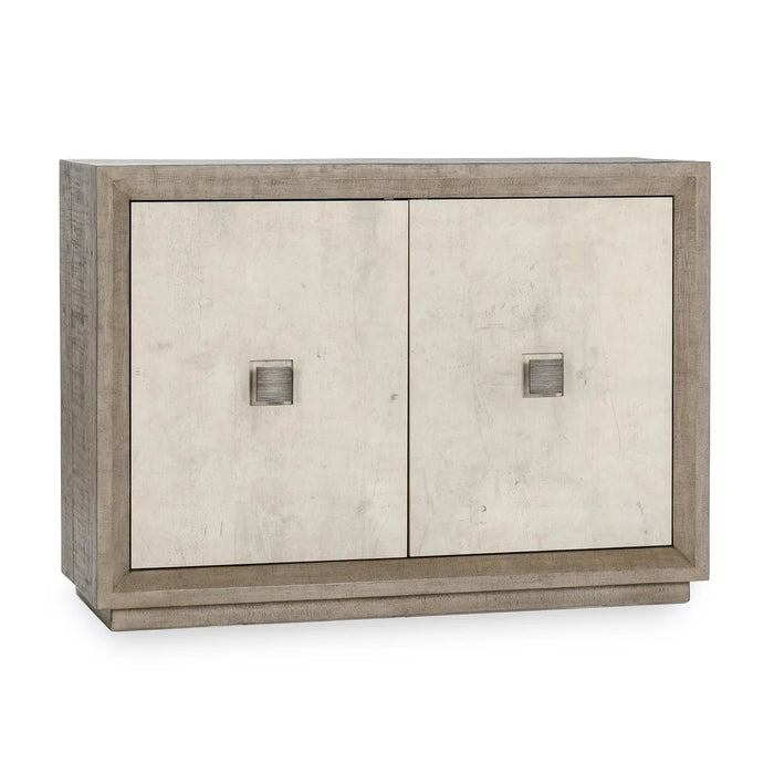Classic Home Furniture - Denver Reclaimed Pine 2Dr Cabinet Distressed Gray/Weathered Chalk - 52004147 - GreatFurnitureDeal