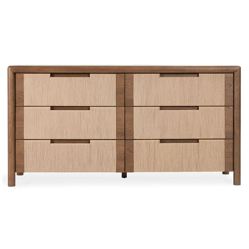 Classic Home - Corda Oak Wood 6Dwr Dresser Brown/Natural - 52004148 - GreatFurnitureDeal