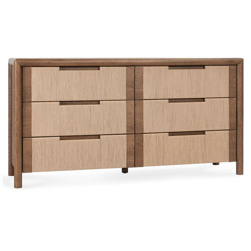 Classic Home - Corda Oak Wood 6Dwr Dresser Brown/Natural - 52004148 - GreatFurnitureDeal