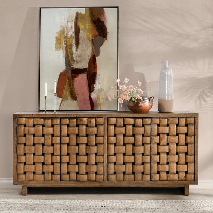 Classic Home Furniture - Bast Pine Wood 4Dr Cabinet - 52004702 - GreatFurnitureDeal