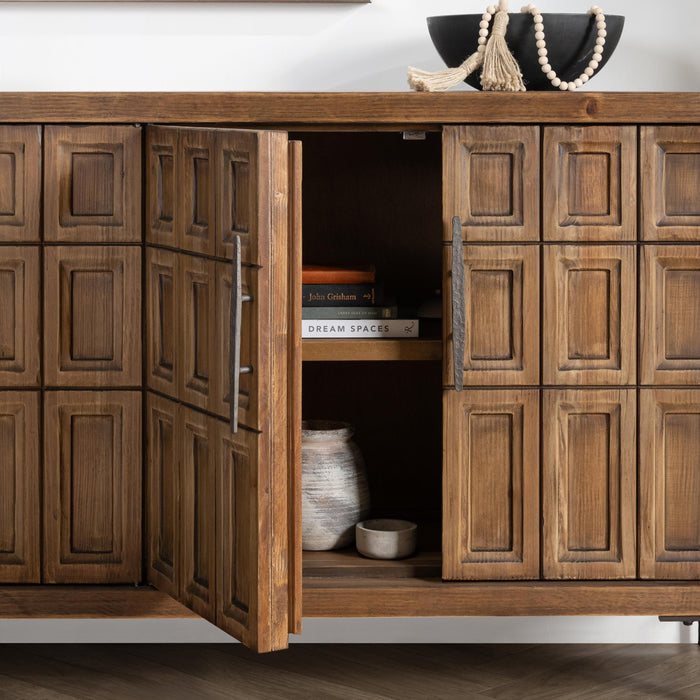 Classic Home - Willmark 6-Door Reclaimed Pine Wood Sideboard Buffet - 52004710 - GreatFurnitureDeal