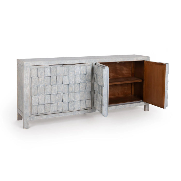 Classic Home - Gama 4 Door Cabinet in Blue Washed - 52004729