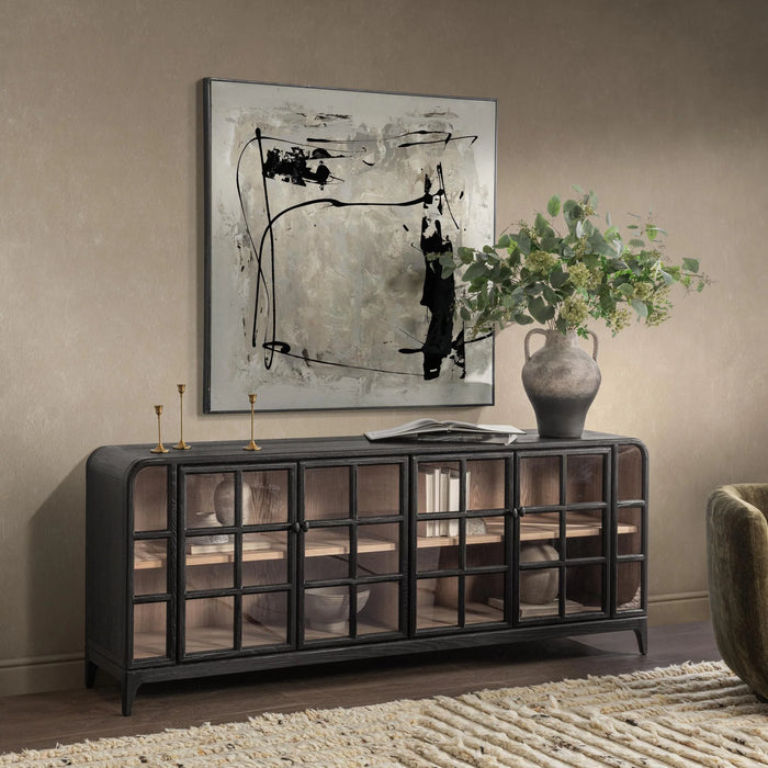 Classic Home - Maison 4 Door Cabinet in Loft Black - 52004734