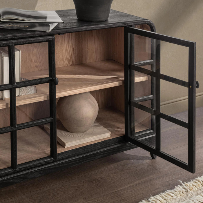 Classic Home - Maison 4 Door Cabinet in Loft Black - 52004734