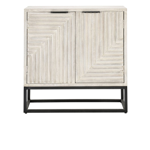 Classic Home - Flint Mango Wood 2Dr Cabinet Coastal White - 52010861 - GreatFurnitureDeal