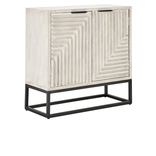 Classic Home - Flint Mango Wood 2Dr Cabinet Coastal White - 52010861 - GreatFurnitureDeal