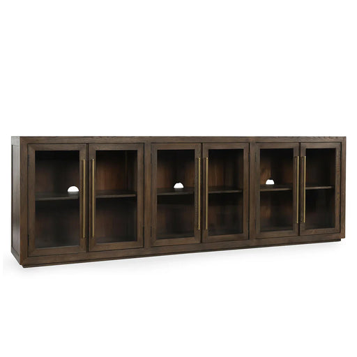 Classic Home - Bradley Oak Wood 6Dr Cabinet Cocoa Brown - 52010895 - GreatFurnitureDeal