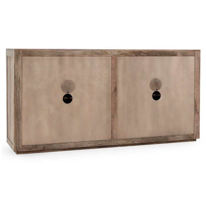 Classic Home Furniture - Jensen Cane/Wood 4Dr Cabinet Taupe - 52010901 - GreatFurnitureDeal