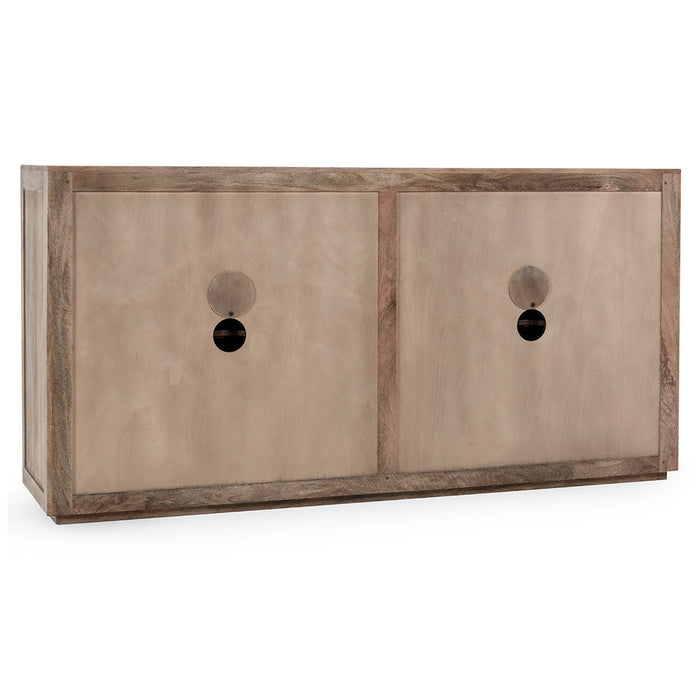 Classic Home - Jensen Cane/Wood 4Dr Cabinet Taupe - 52010901 - GreatFurnitureDeal