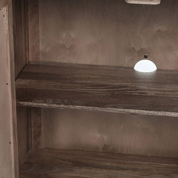 Classic Home - Jensen Cane/Wood 4Dr Cabinet Taupe - 52010901 - GreatFurnitureDeal