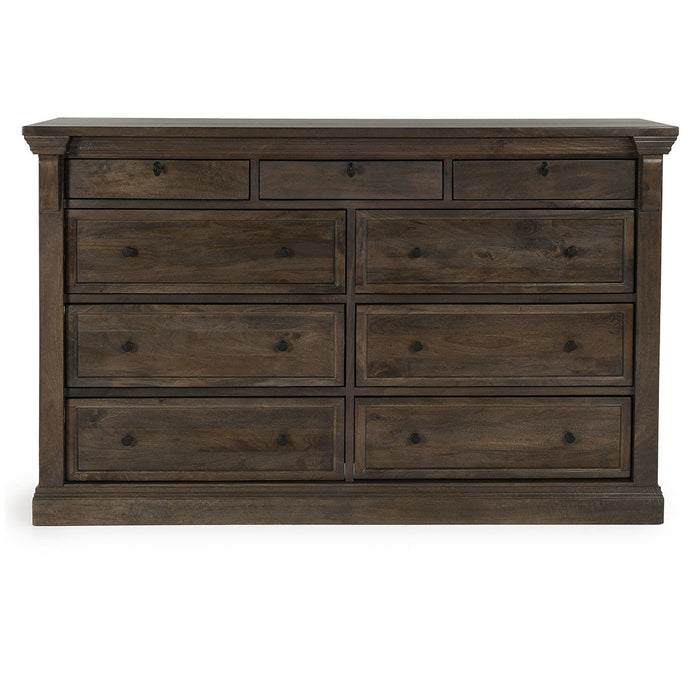 Classic Home - Adelaide Solid Wood 9Dwr Dresser - Cocoa Brown - 52010923 - GreatFurnitureDeal