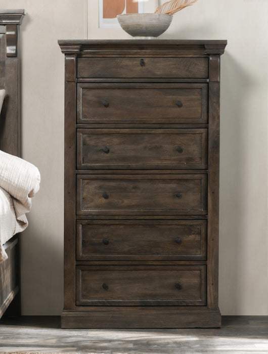 Classic Home - Adelaide Solid Wood 6Dwr Chest - Cocoa Brown - 52010924 - GreatFurnitureDeal