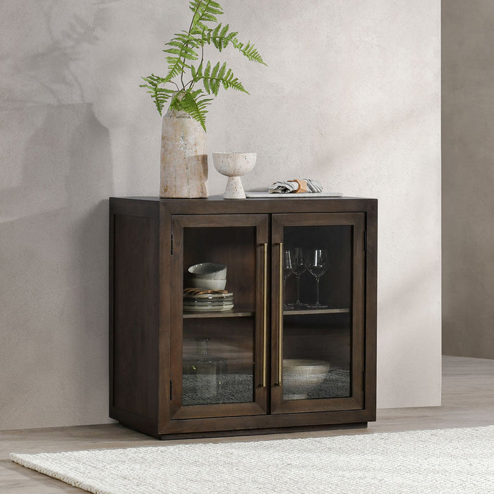 Classic Home Furniture - Bradley Oak Wood 2Dr Cabinet Cocoa Brown - 52010929 - GreatFurnitureDeal