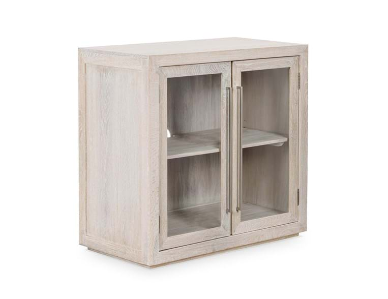 Classic Home Furniture - Bradley Oak Wood 2 Door Cabinet Landmark White Wash - 52010930 - GreatFurnitureDeal