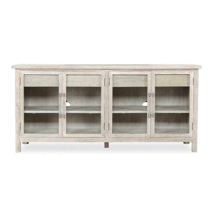 Classic Home Furniture - Sabbia Oak Wood 4Dr/4Dwr Cabinet White Wash - 52010933 - GreatFurnitureDeal