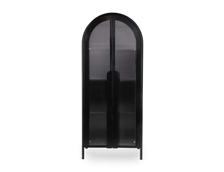 Classic Home Furniture - Moca Metal/Glass 2 Door Tall Cabinet Black - 52010937 - GreatFurnitureDeal