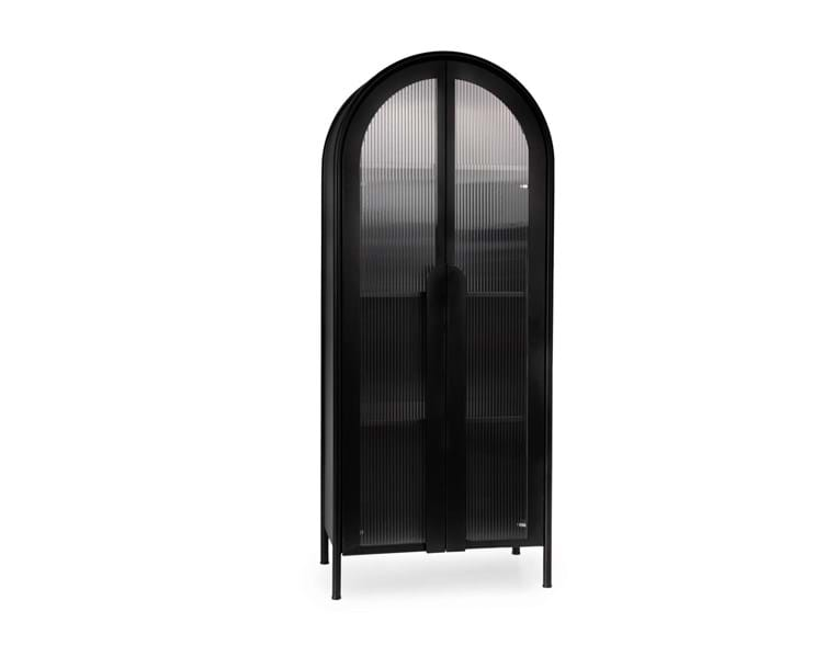 Classic Home Furniture - Moca Metal/Glass 2 Door Tall Cabinet Black - 52010937 - GreatFurnitureDeal