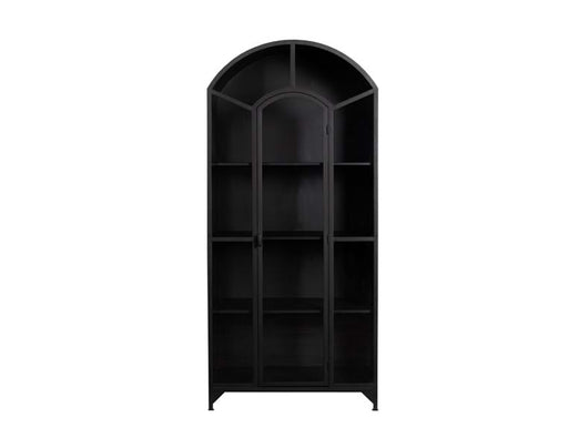 Classic Home - Lillo Metal/Glass Single Door Cabinet Black - 52010938 - GreatFurnitureDeal