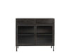 Classic Home Furniture - Nore Metal/Glass 2Dwr 2Dr Cabinet Blackened Steel - 52010939 - GreatFurnitureDeal