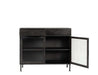 Classic Home Furniture - Nore Metal/Glass 2Dwr 2Dr Cabinet Blackened Steel - 52010939 - GreatFurnitureDeal