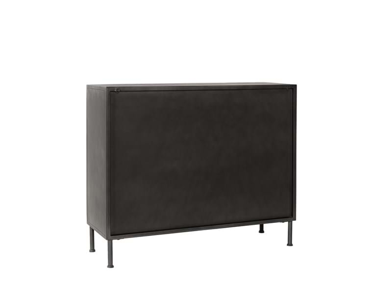 Classic Home Furniture - Nore Metal/Glass 2Dwr 2Dr Cabinet Blackened Steel - 52010939 - GreatFurnitureDeal