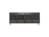 Classic Home Furniture - Nore Metal/Glass 4 Drawer 4 Door Cabinet Blackened Steel - 52010940 - GreatFurnitureDeal