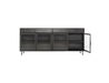 Classic Home Furniture - Nore Metal/Glass 4 Drawer 4 Door Cabinet Blackened Steel - 52010940 - GreatFurnitureDeal