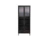 Classic Home Furniture - Nore Metal/Glass 2 Door 2 Drawer Tall Cabinet Blackened Steel - 52010941 - GreatFurnitureDeal