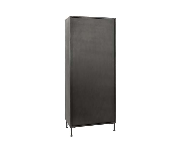 Classic Home Furniture - Nore Metal/Glass 2 Door 2 Drawer Tall Cabinet Blackened Steel - 52010941 - GreatFurnitureDeal