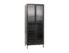 Classic Home Furniture - Nore Metal/Glass 2 Door 2 Drawer Tall Cabinet Blackened Steel - 52010941 - GreatFurnitureDeal