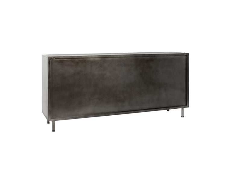 Classic Home Furniture - Komo Leather/Metal 4 Door Cabinet Barrel - 52010942 - GreatFurnitureDeal