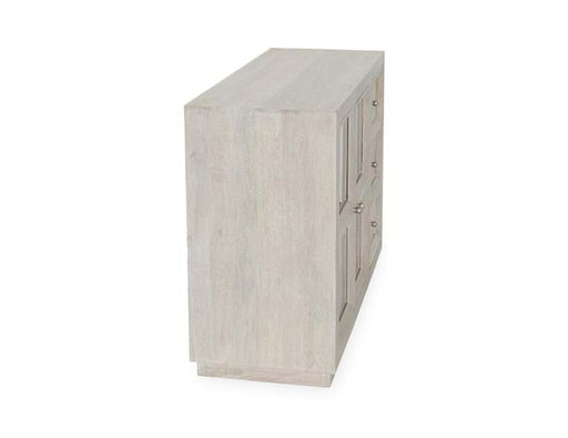 Classic Home - Isha Mango Wood 3 Dwr 2 Dr Cabinet White Washed - 52010951 - GreatFurnitureDeal