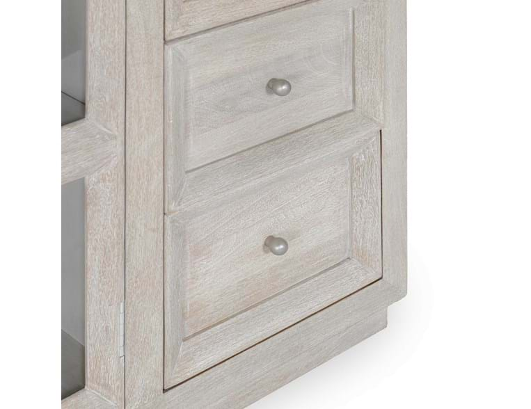 Classic Home Furniture - Isha Mango Wood 3 Dwr 2 Dr Cabinet White Washed - 52010951 - GreatFurnitureDeal