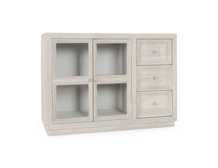 Classic Home Furniture - Isha Mango Wood 3 Dwr 2 Dr Cabinet White Washed - 52010951 - GreatFurnitureDeal