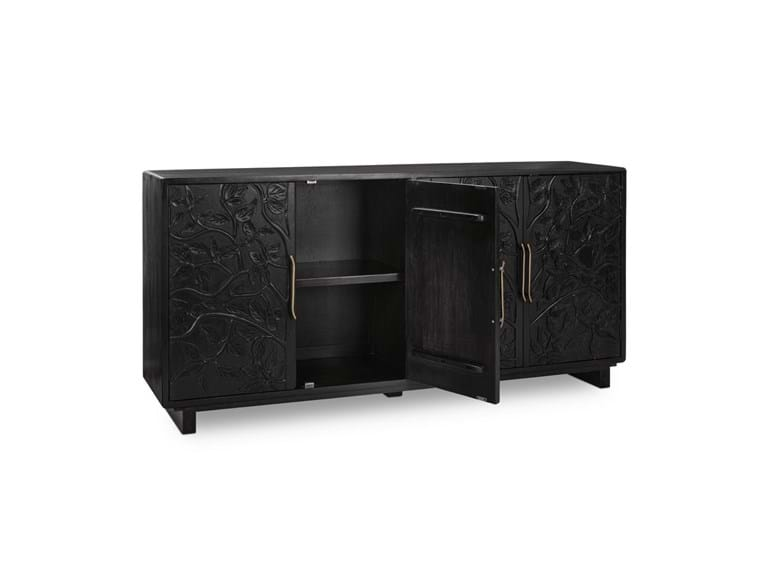 Classic Home Furniture - Albero Wood 4 Door Buffet Kona Black - 52010962 - GreatFurnitureDeal