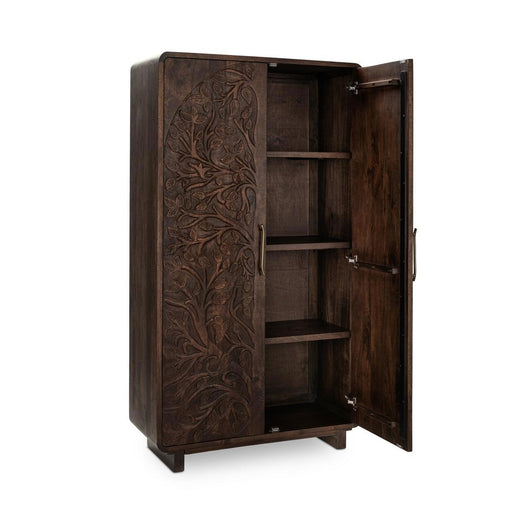 Classic Home - Albero Solid Wood Tall Cabinet - Kona Brown - 52010963 - GreatFurnitureDeal