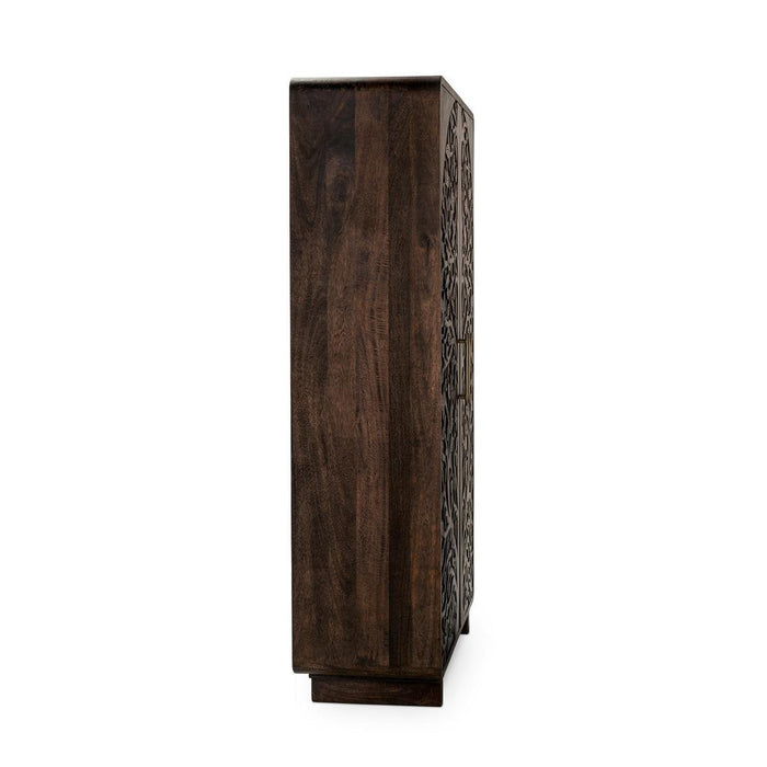 Classic Home - Albero Solid Wood Tall Cabinet - Kona Brown - 52010963 - GreatFurnitureDeal