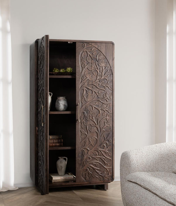 Classic Home - Albero Solid Wood Tall Cabinet - Kona Brown - 52010963 - GreatFurnitureDeal