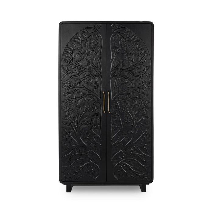 Classic Home - Albero Solid Wood Tall Cabinet - Black - 52010964 - GreatFurnitureDeal