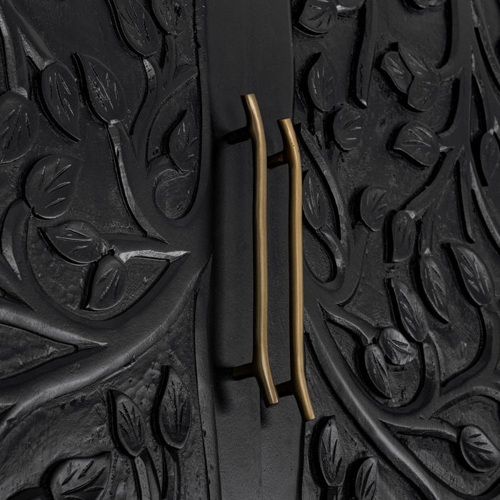 Classic Home - Albero Solid Wood Tall Cabinet - Black - 52010964 - GreatFurnitureDeal