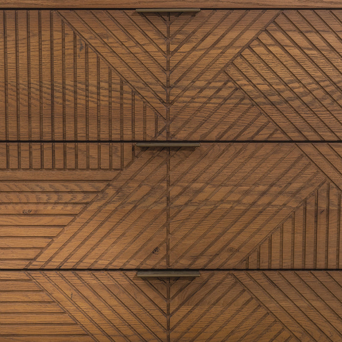 Classic Home - Santa Clara Solid Wood 6Dwr Dresser - Caramel Brown - 52010989 - GreatFurnitureDeal