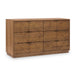 Classic Home - Santa Clara Solid Wood 6Dwr Dresser - Caramel Brown - 52010989 - GreatFurnitureDeal
