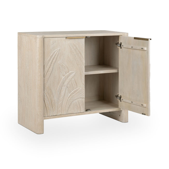 Classic Home - Ledro Solid Wood 2Dr Cabinet in White Wash - 52011017 - GreatFurnitureDeal