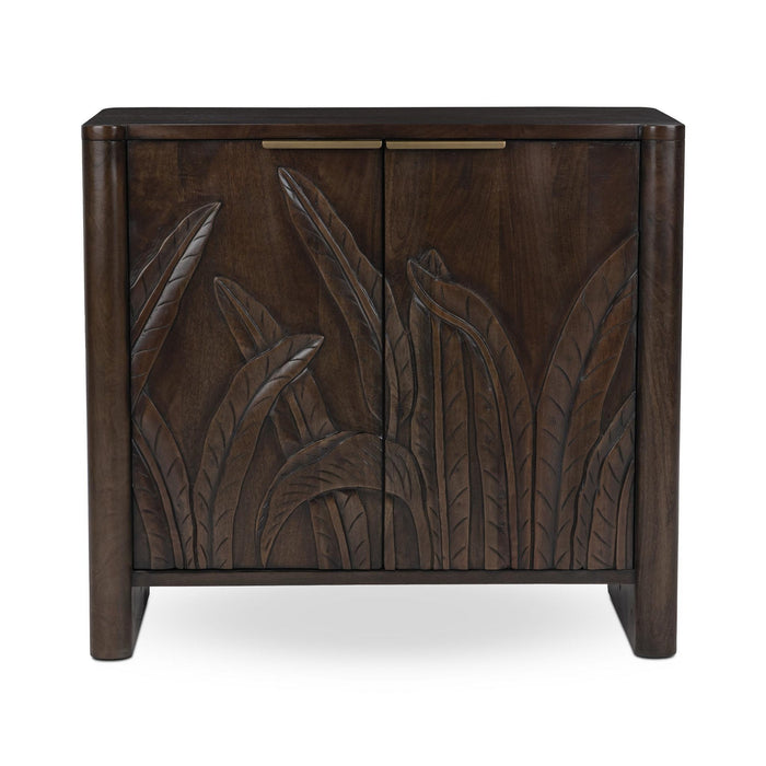 Classic Home - Ledro Solid Wood 2Dr Cabinet in Dark Brown - 52011018 - GreatFurnitureDeal