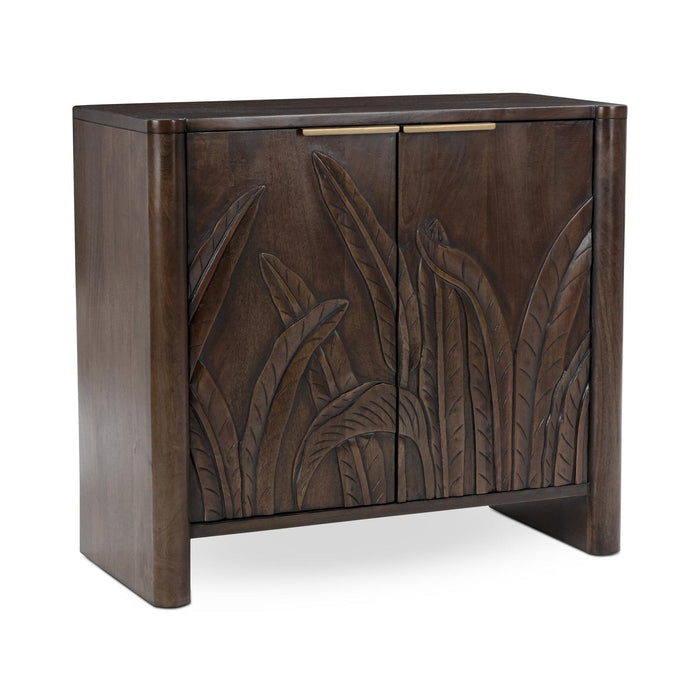 Classic Home - Ledro Solid Wood 2Dr Cabinet in Dark Brown - 52011018 - GreatFurnitureDeal