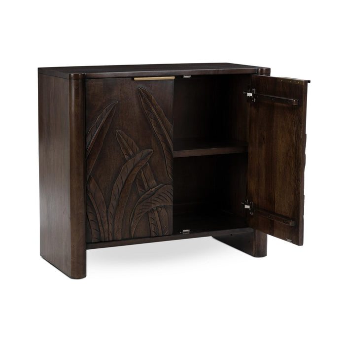 Classic Home - Ledro Solid Wood 2Dr Cabinet in Dark Brown - 52011018 - GreatFurnitureDeal