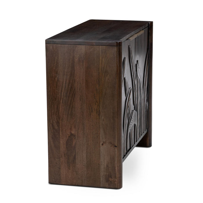 Classic Home - Ledro Solid Wood 2Dr Cabinet in Dark Brown - 52011018 - GreatFurnitureDeal
